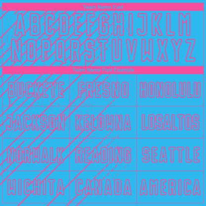 Custom Sky Blue Pink Lines Sublimation Soccer Uniform Jersey - Sky-Custom