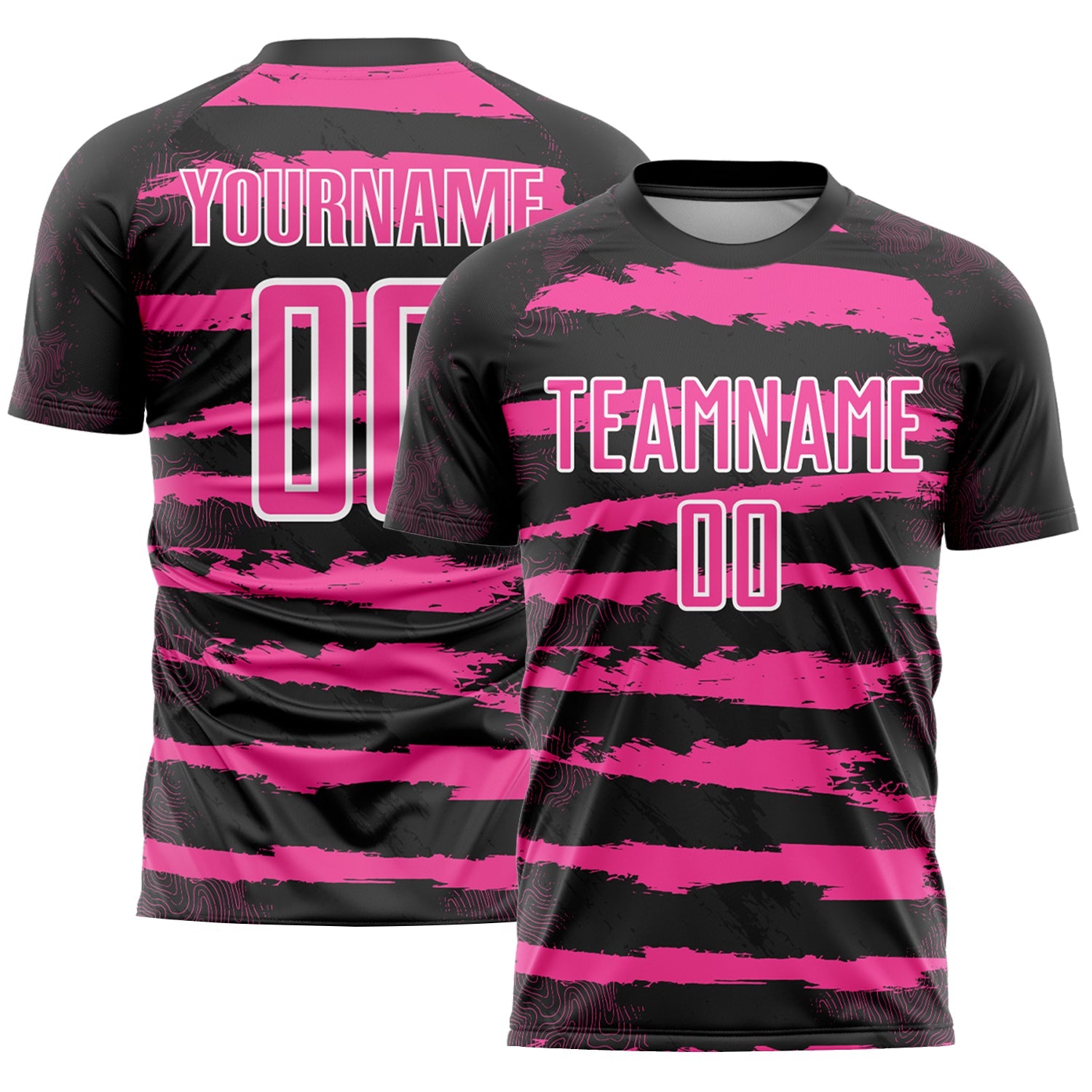 Custom Black Pink-White Sublimation Soccer Uniform Jersey - Sky-Custom