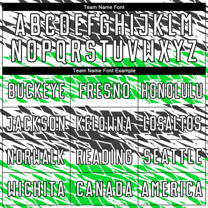 Custom Black White-Neon Green Sublimation Soccer Uniform Jersey - Sky-Custom