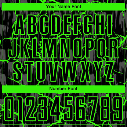 Custom Black Neon Green Lightning Sublimation Soccer Uniform Jersey - Sky-Custom