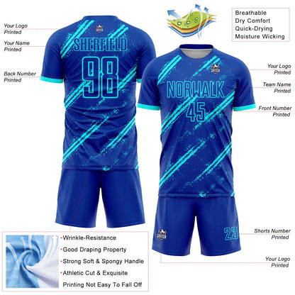 Custom Royal Lakes Blue Sublimation Soccer Uniform Jersey - Sky-Custom