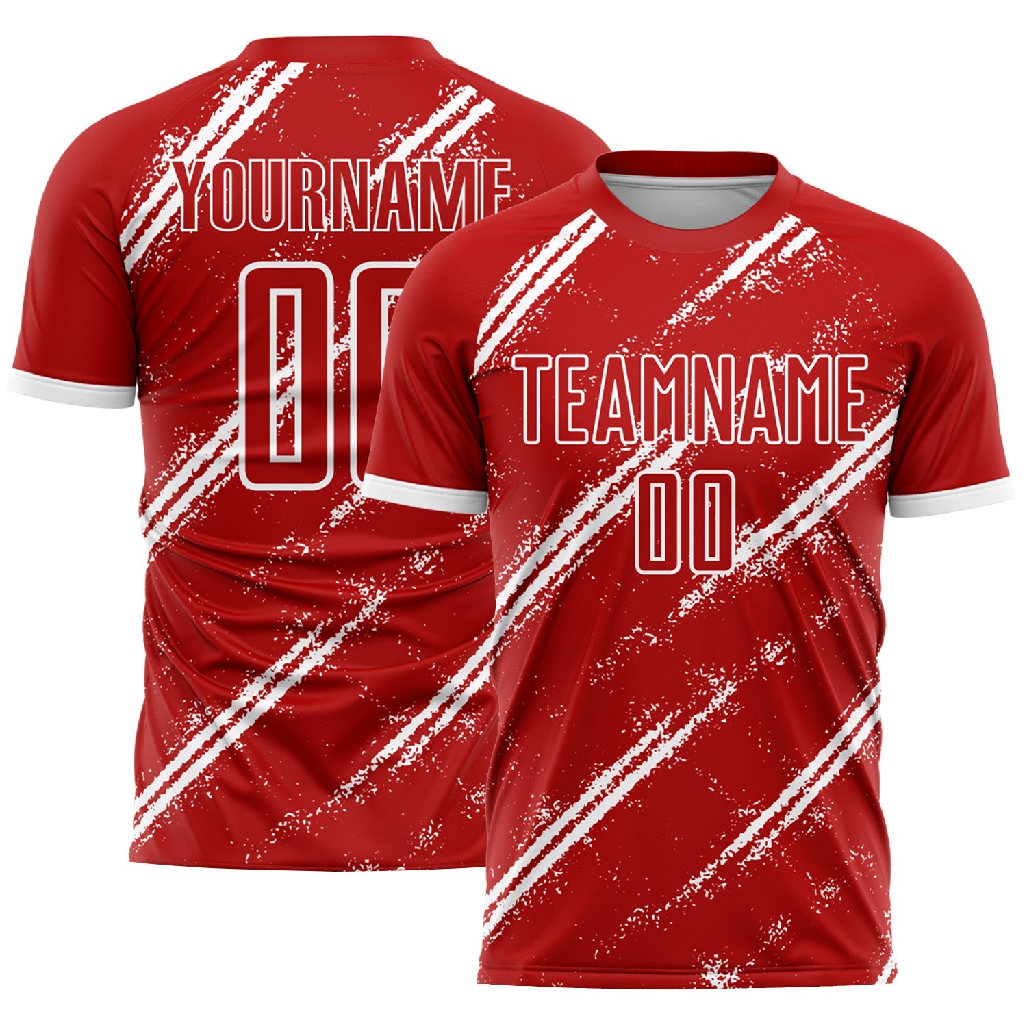 Custom Red White Sublimation Soccer Uniform Jersey - Sky-Custom