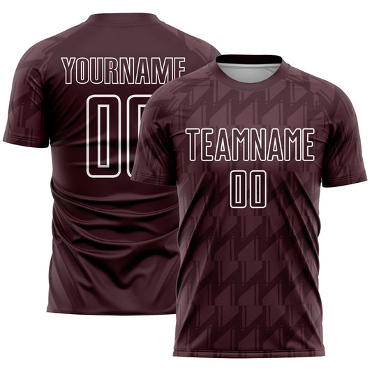 Custom Brown White Sublimation Soccer Uniform Jersey - Sky-Custom
