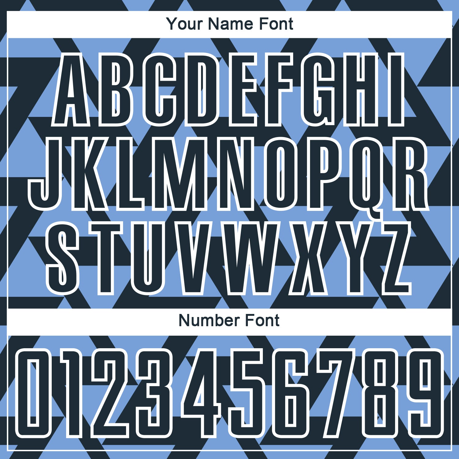 Custom Navy Light Blue-White Abstract Geometric Triangles Sublimation Soccer Uniform Jersey - Sky-Custom