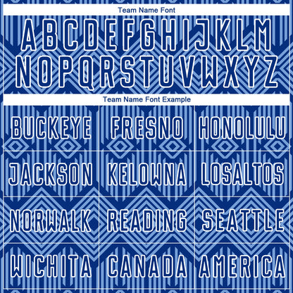 Custom Royal Light Blue-White Abstract Geometric Shapes Sublimation Soccer Uniform Jersey - Sky-Custom