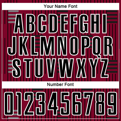 Custom Maroon Black-White Lines Sublimation Soccer Uniform Jersey - Sky-Custom