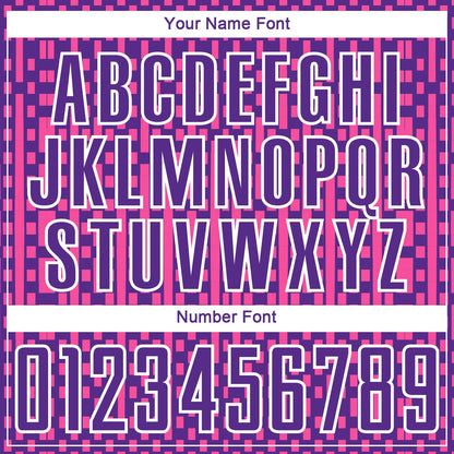 Custom Purple Pink-White Abstract Geometric Shapes Sublimation Soccer Uniform Jersey - Sky-Custom