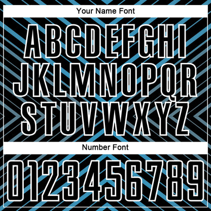 Custom Black Panther Blue-White Stripes Sublimation Soccer Uniform Jersey - Sky-Custom