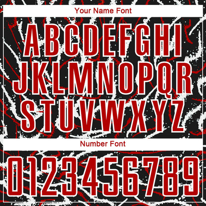 Custom Black Red-White Curved And Wavy Lines Sublimation Soccer Uniform Jersey - Sky-Custom