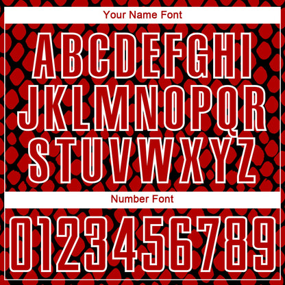 Custom Red Black-White Snake Skin Sublimation Soccer Uniform Jersey - Sky-Custom