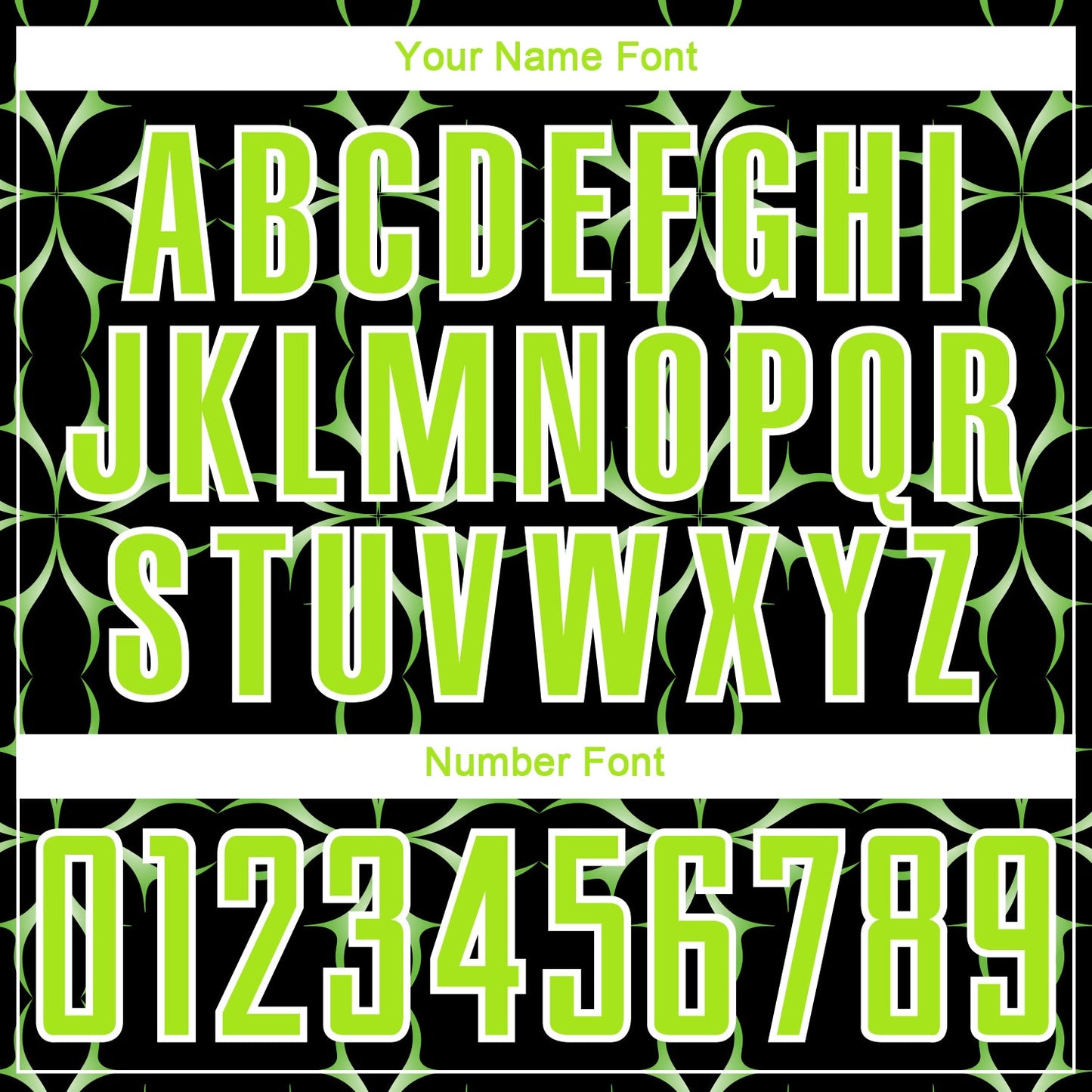 Custom Black Neon Green-White Damask Pattern Sublimation Soccer Uniform Jersey - Sky-Custom