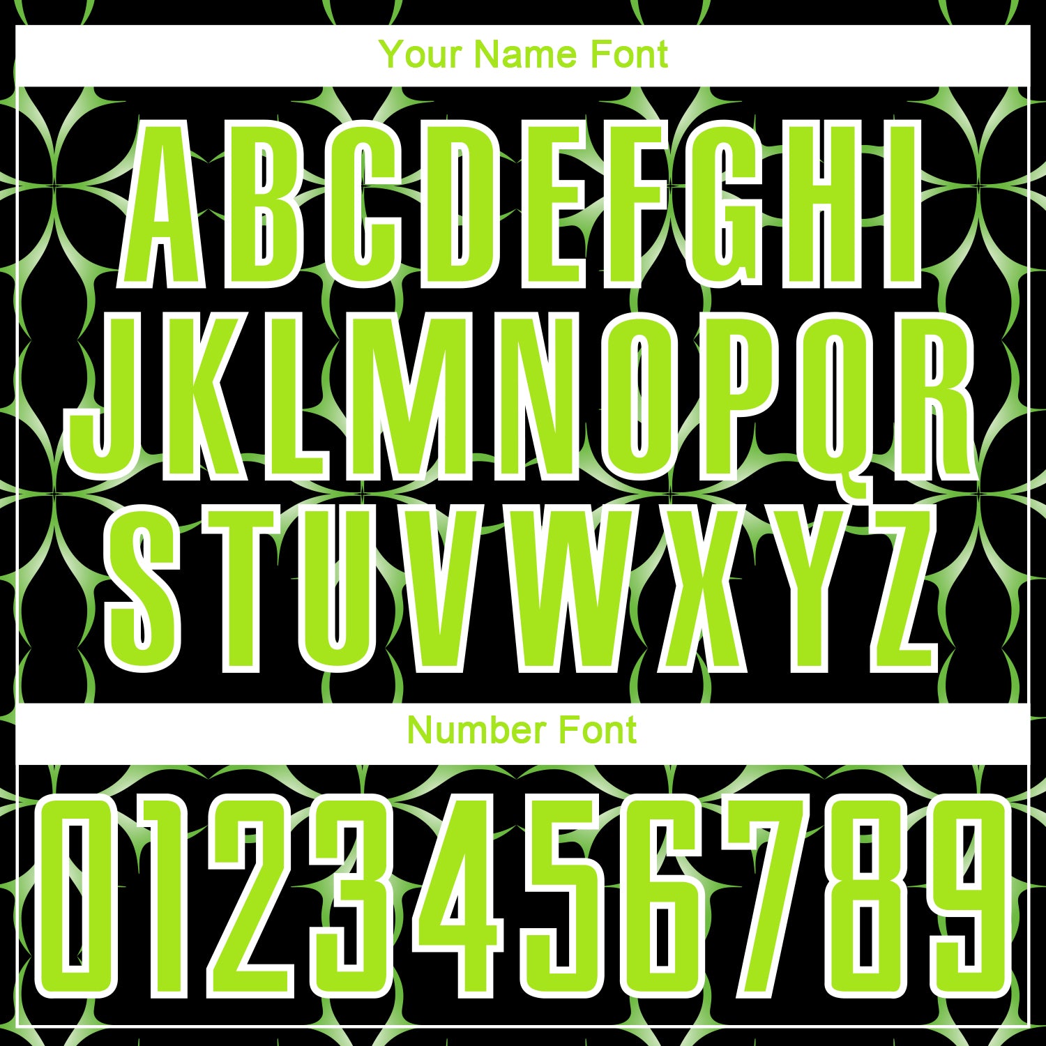 Custom Black Neon Green-White Damask Pattern Sublimation Soccer Uniform Jersey - Sky-Custom