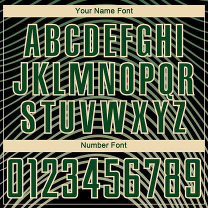 Custom Green Cream-Black Gradient Geometric Lines Sublimation Soccer Uniform Jersey - Sky-Custom