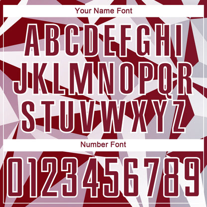 Custom Crimson White Geometric Pattern Sublimation Soccer Uniform Jersey - Sky-Custom