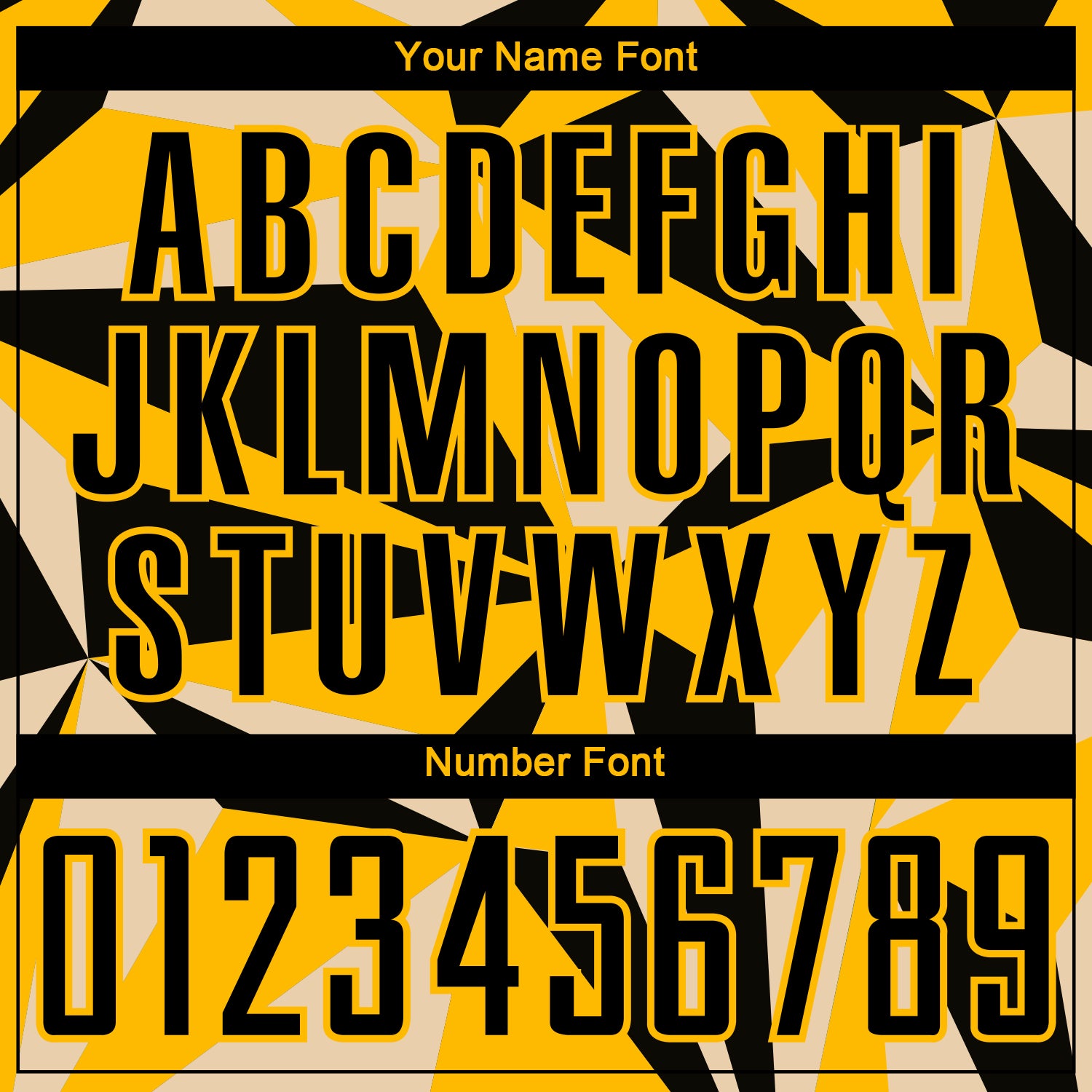 Custom Gold Black Geometric Pattern Sublimation Soccer Uniform Jersey - Sky-Custom