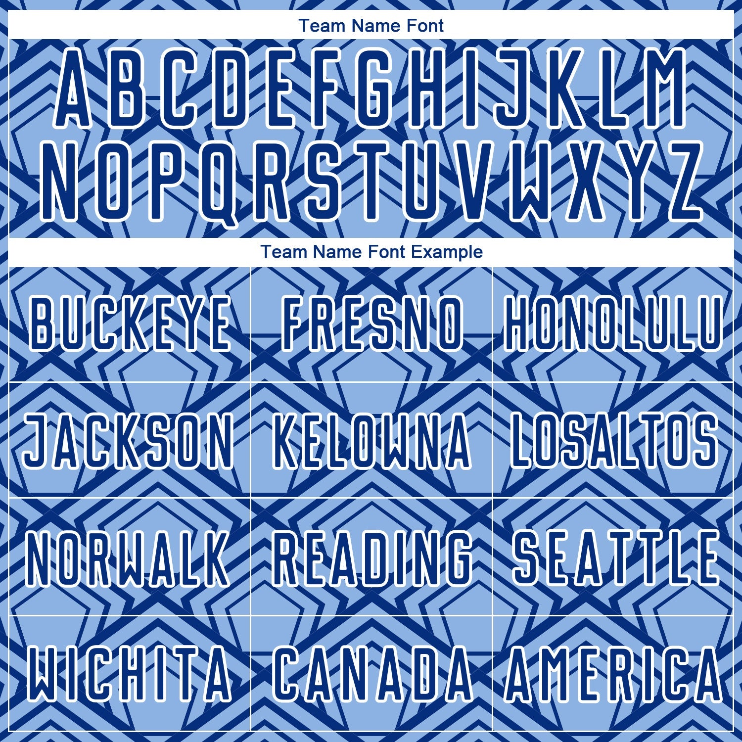 Custom Light Blue Royal-White Geometric Pattern Sublimation Soccer Uniform Jersey - Sky-Custom
