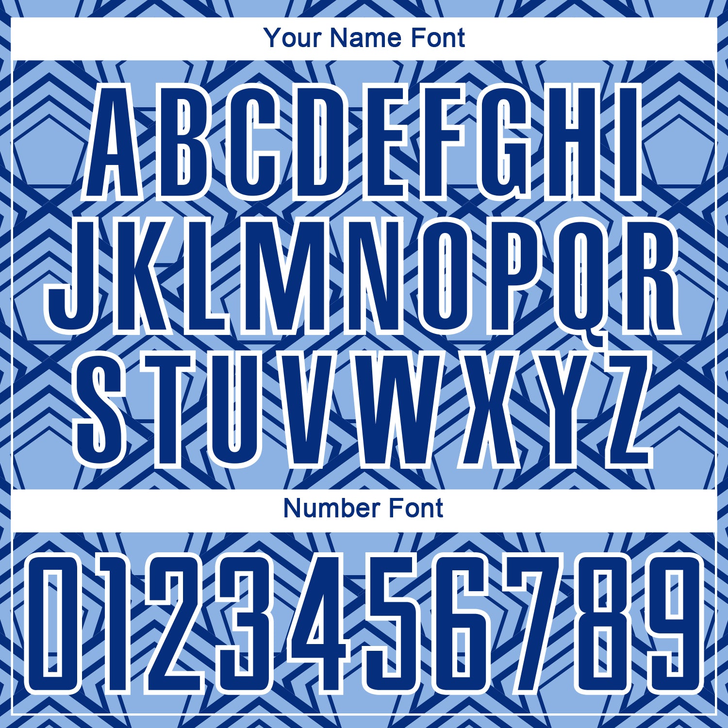 Custom Light Blue Royal-White Geometric Pattern Sublimation Soccer Uniform Jersey - Sky-Custom