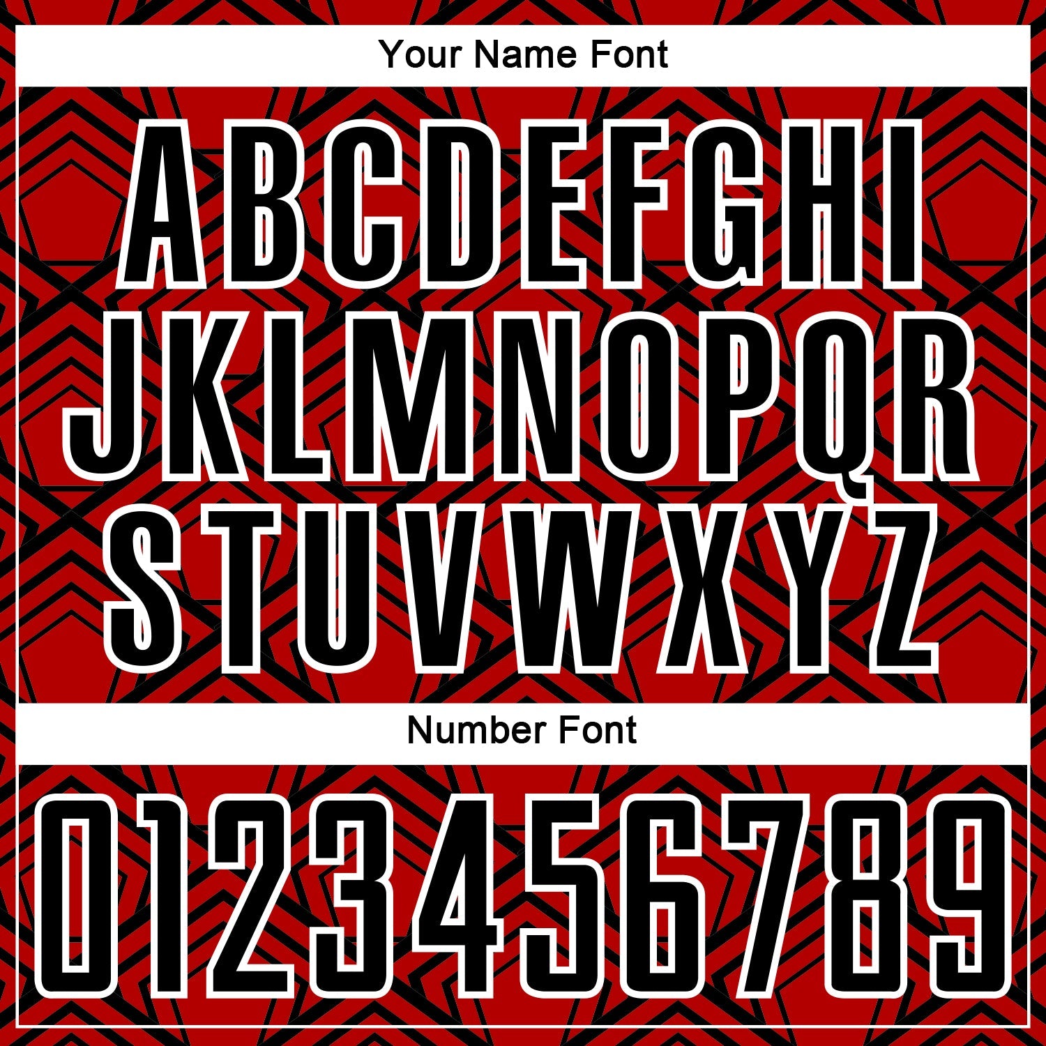 Custom Red Black-White Geometric Pattern Sublimation Soccer Uniform Jersey - Sky-Custom
