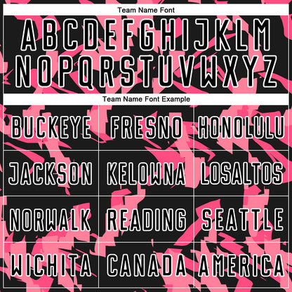Custom Black Pink-White Abstract Geometric Pattern Sublimation Soccer Uniform Jersey - Sky-Custom