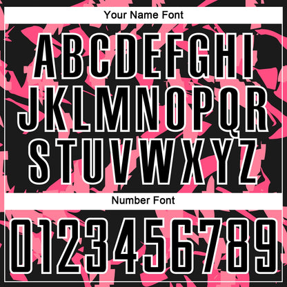 Custom Black Pink-White Abstract Geometric Pattern Sublimation Soccer Uniform Jersey - Sky-Custom