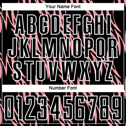 Custom Black White-Medium Pink Abstract Wave Sublimation Soccer Uniform Jersey - Sky-Custom