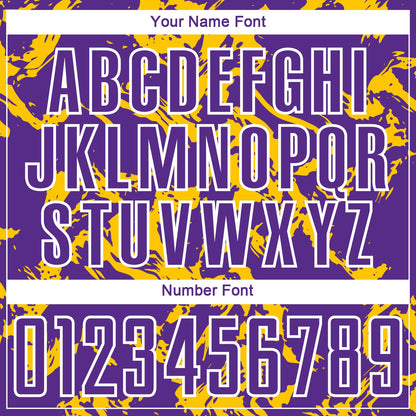 Custom Purple Gold-White Abstract Fluid Sublimation Soccer Uniform Jersey - Sky-Custom