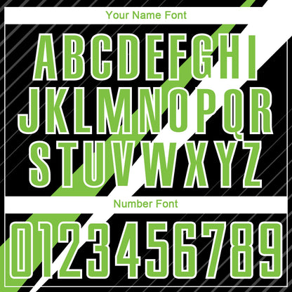 Custom Black Neon Green-White Diagonal Lines Sublimation Soccer Uniform Jersey - Sky-Custom