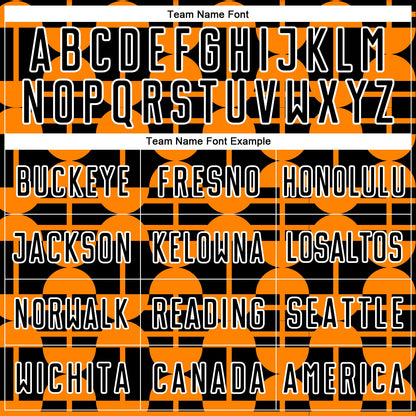 Custom Black Bay Orange-White Geometric Shapes Sublimation Soccer Uniform Jersey - Sky-Custom