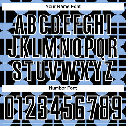 Custom Black Light Blue-White Geometric Shapes Sublimation Soccer Uniform Jersey - Sky-Custom