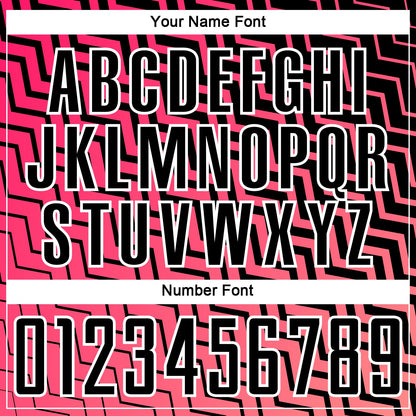 Custom Pink Black-White Geometric Lines Sublimation Soccer Uniform Jersey - Sky-Custom