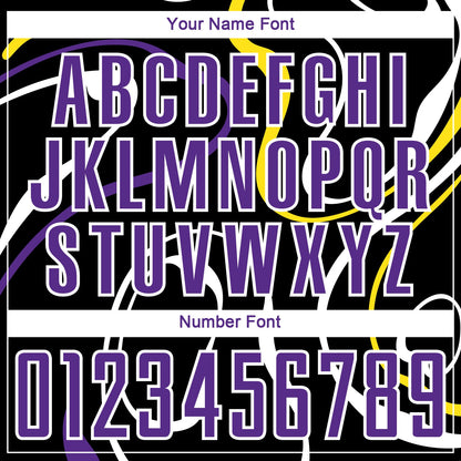 Custom Black Purple-White Fluid Shapes Sublimation Soccer Uniform Jersey - Sky-Custom