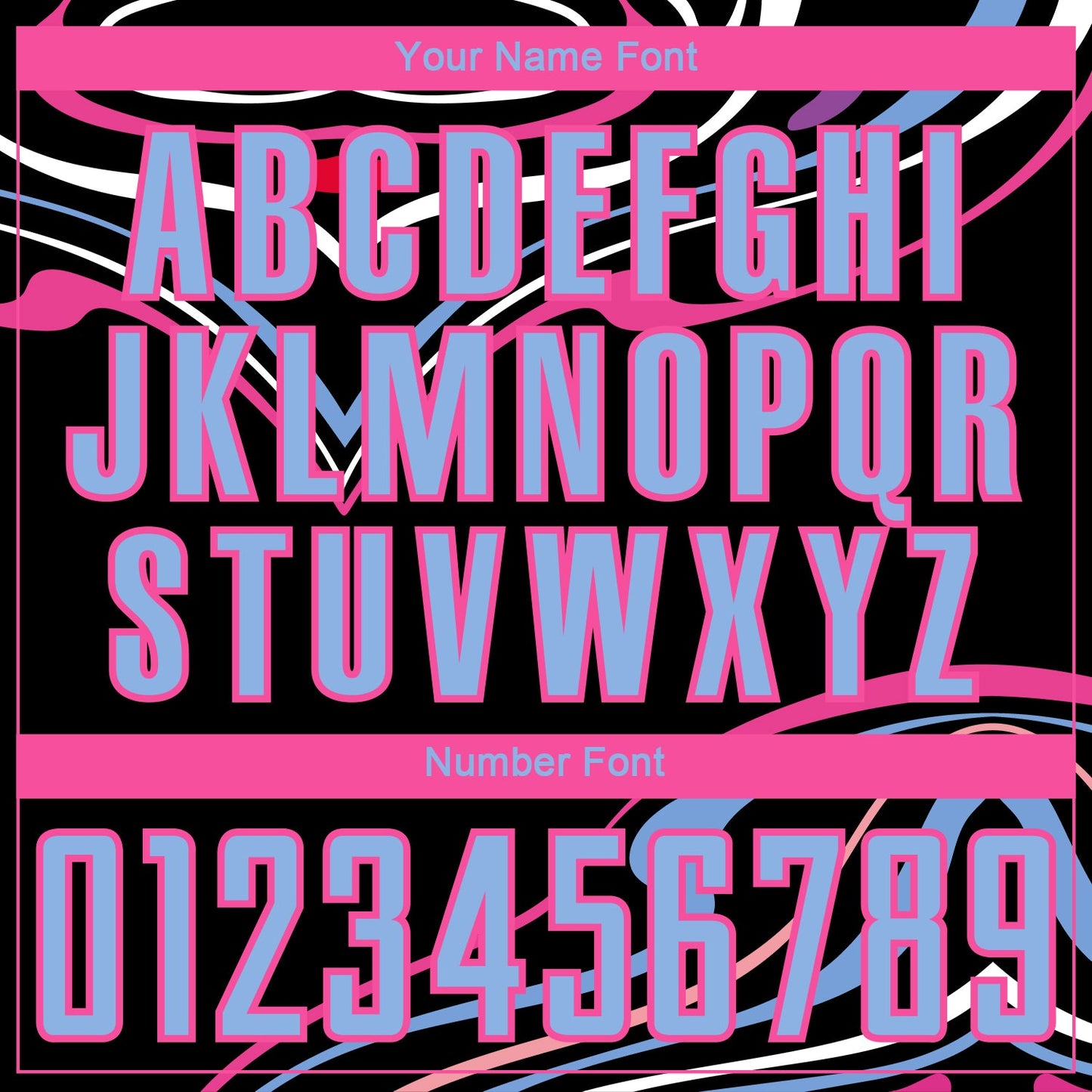 Custom Black Light Blue-Pink Fluid Shapes Sublimation Soccer Uniform Jersey - Sky-Custom