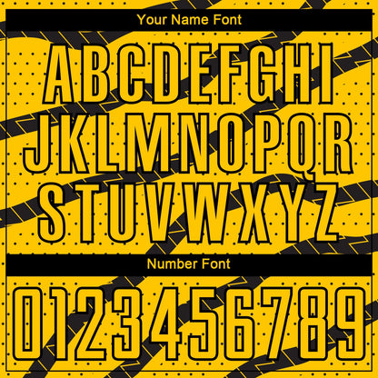 Custom Yellow Black Lines And Dots Sublimation Soccer Uniform Jersey - Sky-Custom