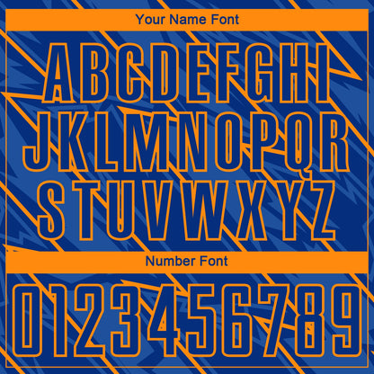 Custom Royal Bay Orange Lightning Sublimation Soccer Uniform Jersey - Sky-Custom