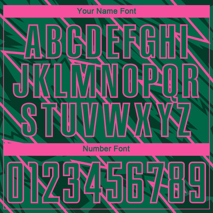 Custom Kelly Green Pink Lightning Sublimation Soccer Uniform Jersey - Sky-Custom