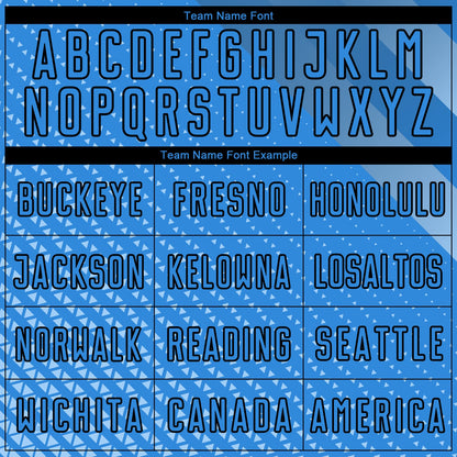 Custom Lakes Blue Black Geometric Shapes Sublimation Soccer Uniform Jersey - Sky-Custom