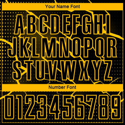 Custom Black Yellow Lightning Sublimation Soccer Uniform Jersey - Sky-Custom