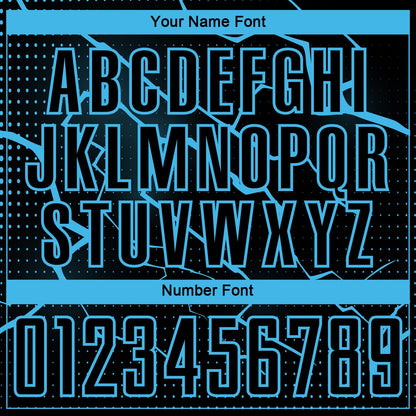 Custom Black Sky Blue Lightning Sublimation Soccer Uniform Jersey - Sky-Custom