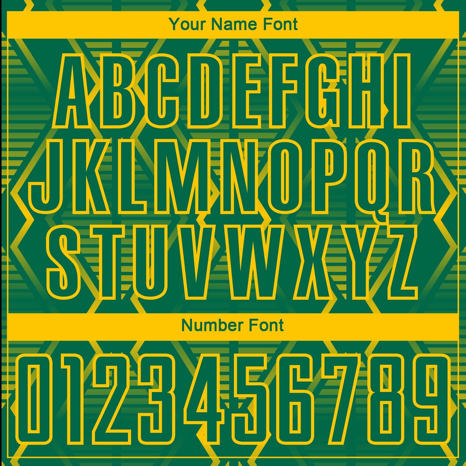 Custom Kelly Green Yellow Geometric Shapes Sublimation Soccer Uniform Jersey - Sky-Custom