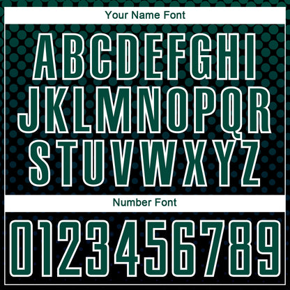 Custom Black Kelly Green-White Halftone Dots Sublimation Soccer Uniform Jersey - Sky-Custom