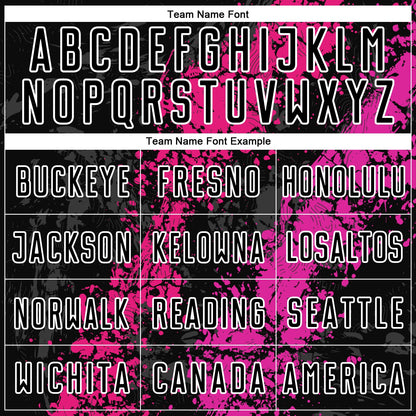 Custom Black Hot Pink-Deep Pink Dripping Splatter Art Sublimation Soccer Uniform Jersey - Sky-Custom
