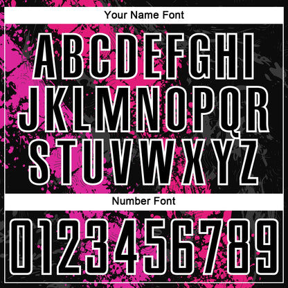 Custom Black Hot Pink-Deep Pink Dripping Splatter Art Sublimation Soccer Uniform Jersey - Sky-Custom