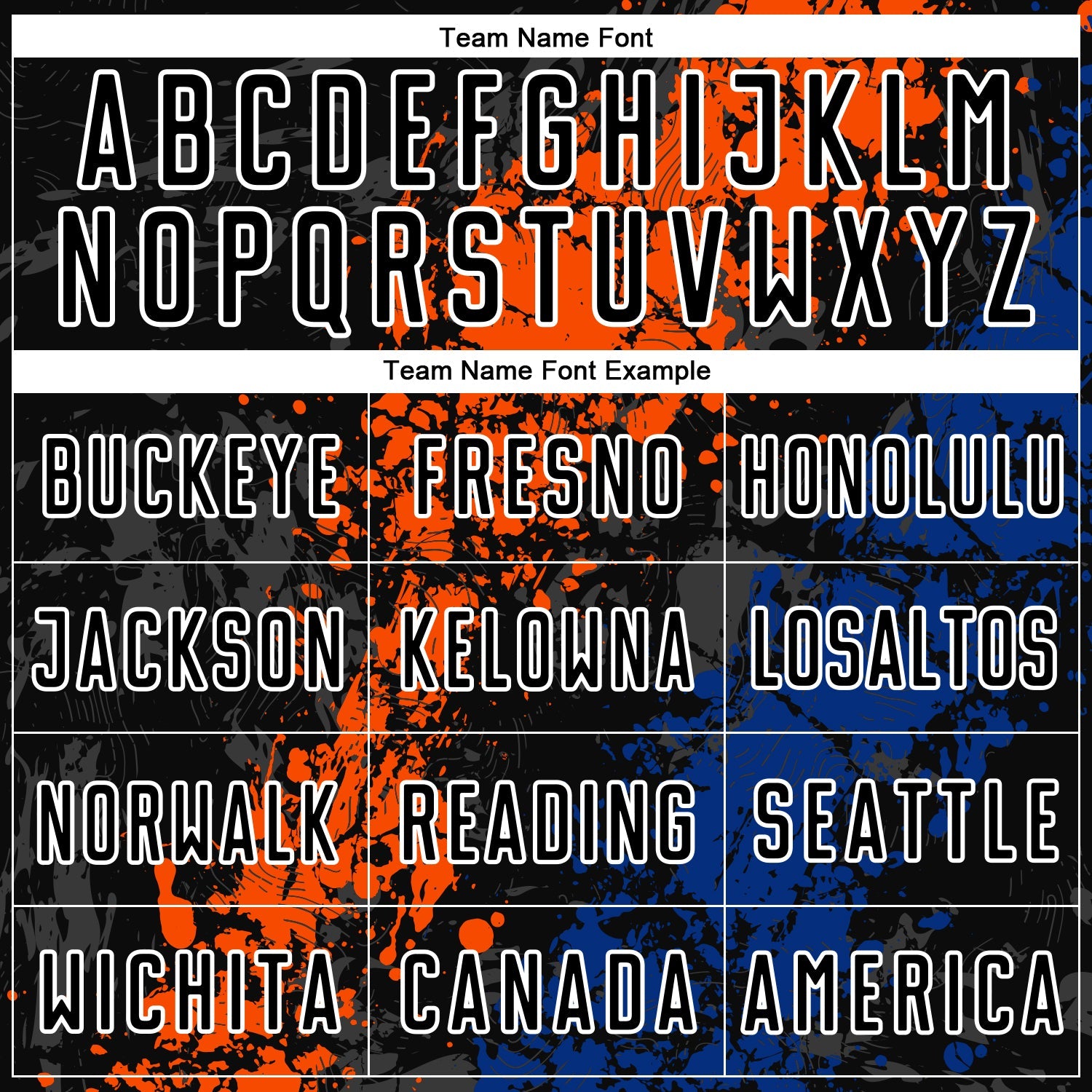 Custom Black Orange-Royal Dripping Splatter Art Sublimation Soccer Uniform Jersey - Sky-Custom