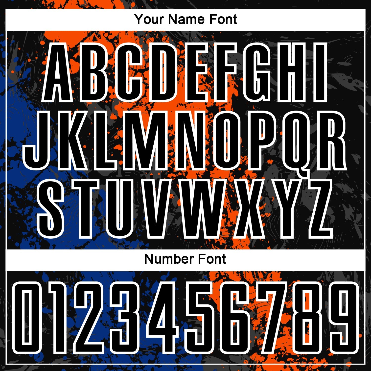 Custom Black Orange-Royal Dripping Splatter Art Sublimation Soccer Uniform Jersey - Sky-Custom