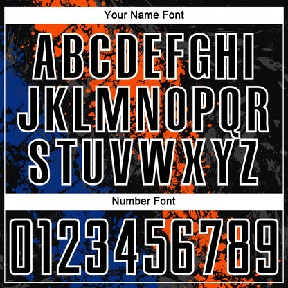 Custom Black Orange-Royal Dripping Splatter Art Sublimation Soccer Uniform Jersey - Sky-Custom