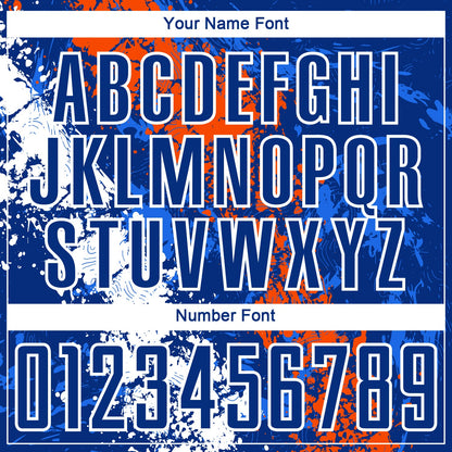 Custom Royal Orange-White Dripping Splatter Art Sublimation Soccer Uniform Jersey - Sky-Custom