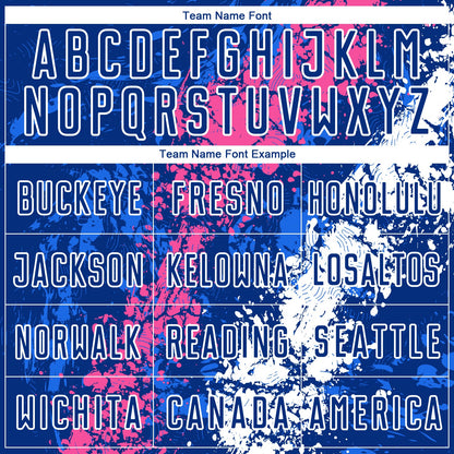 Custom Royal Pink-White Dripping Splatter Art Sublimation Soccer Uniform Jersey - Sky-Custom