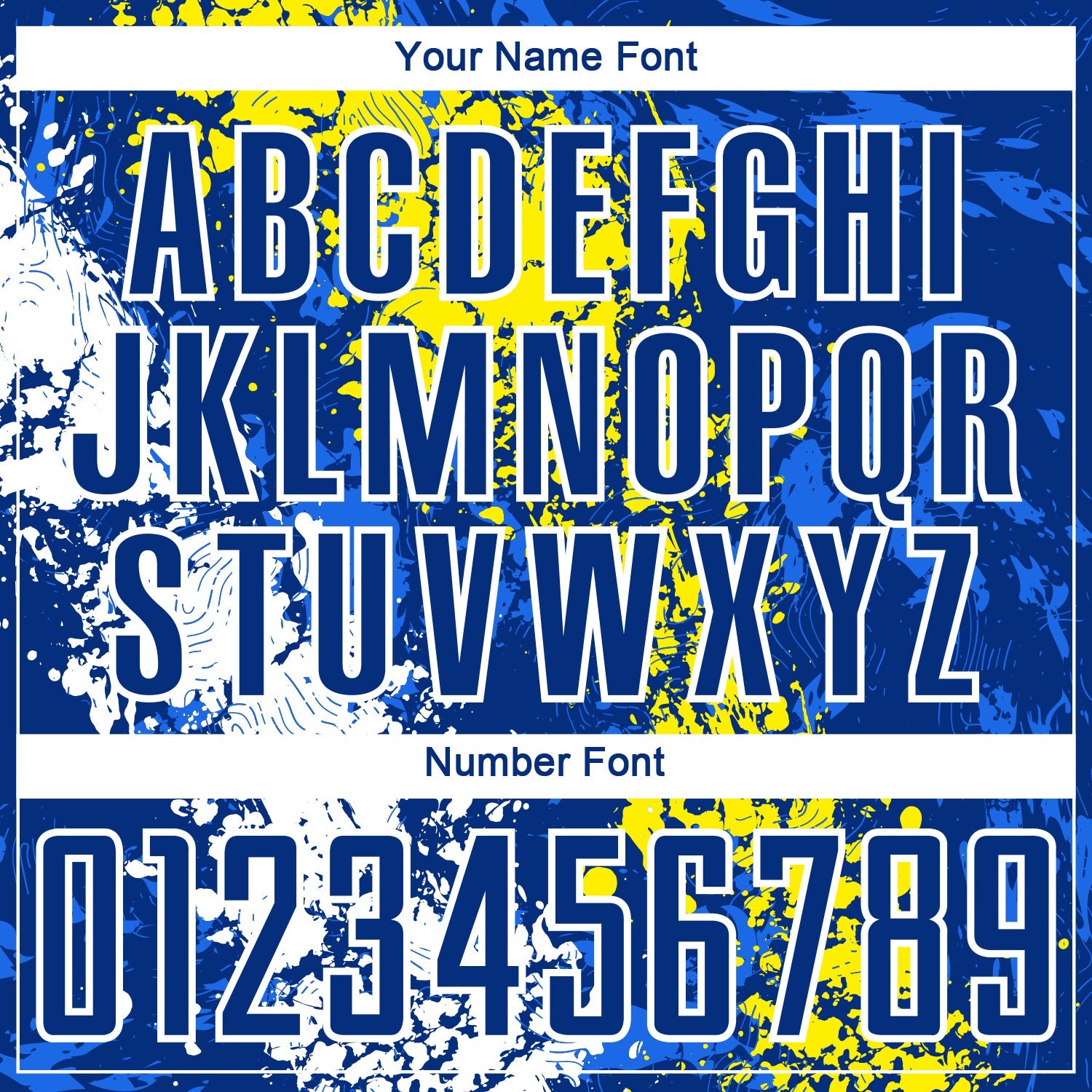 Custom Royal Light Yellow-White Dripping Splatter Art Sublimation Soccer Uniform Jersey - Sky-Custom