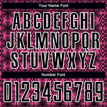 Custom Pink Black-White Geometric Shapes Sublimation Soccer Uniform Jersey - Sky-Custom