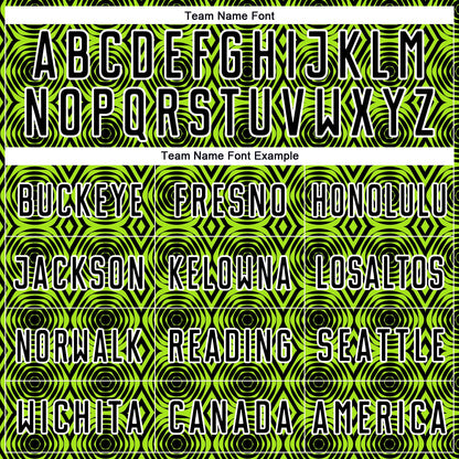 Custom Neon Green Black-White Geometric Shapes Sublimation Soccer Uniform Jersey - Sky-Custom